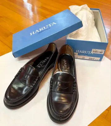 HARUTA 블랙 로퍼 23.5cm 박스 포함