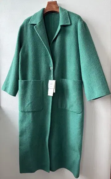 [택 포함 새상품] 미라 오웬 접결 샤기 린 실루엣 코트