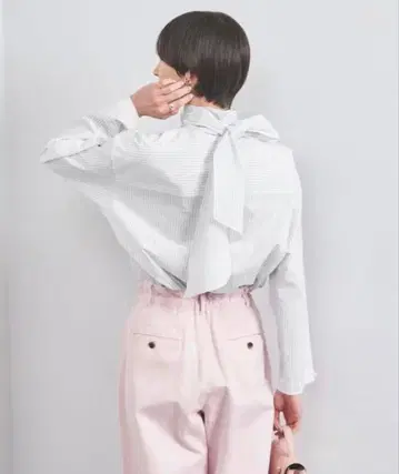 유나이티드 애로우즈 빅 리본 보타이 블라우스