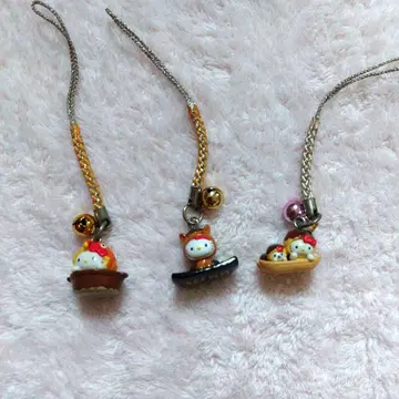 지역 한정 키티 족쇄 스트랩 3개 세트 음식