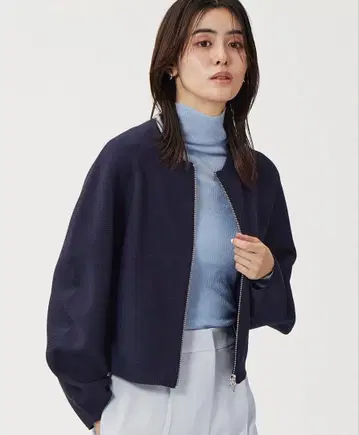 PLST 홀가먼트 집업 블루종