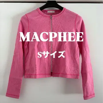 MACPHEE 맥피 집업 가디건 핑크 S 사이즈
