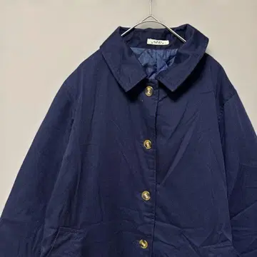 ERG 스텐카라 코트(M) 네이비 무지 충전솜 경량 따뜻한 미들 기장