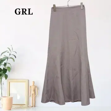 zC217 [ M ] GRL A라인 롱 스커트 하이웨스트