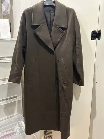 새상품급 저널 스탠다드 울 롱 코트 롱 코트 다크 브라운