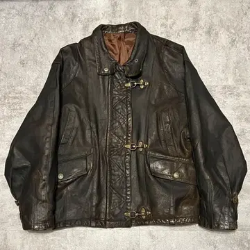 70s~90s fireman leather jacket