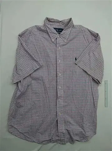 랄프 로렌 클래식 핏 체크 무늬 반팔 셔츠 4L 남성용