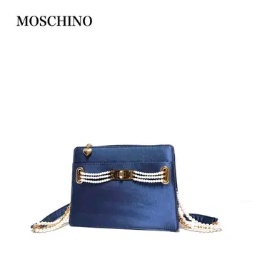 [ 새상품급 ] MOSCHINO 모스키노/골드 금장 장식/장식/숄더백