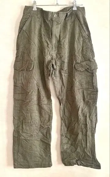 코튼 카고 팬츠 사이즈 12 AU 올리브