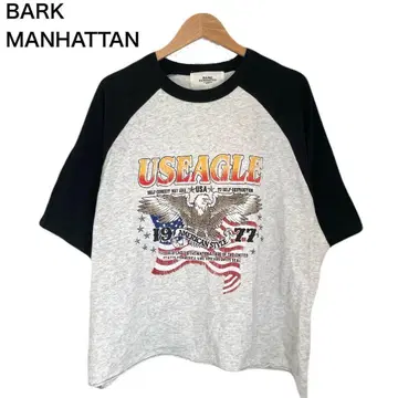 버크 맨해튼 애니멀 래글런 반팔 여성용 성조기 독수리 T셔츠