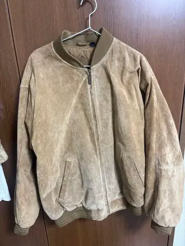 베이지 스웨이드 봄버 자켓 ma-1