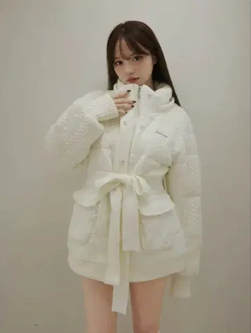 ANDMARY Mary quilting knit shape jacket