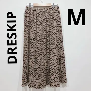 [ 컨디션 최상 ] DRESKIP M 사이즈 플리츠 플레어 스커트 브라운