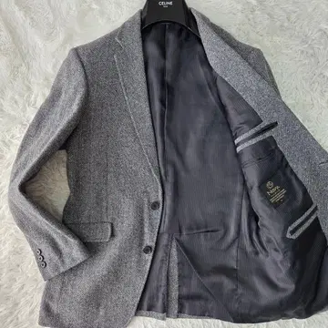 [ 새상품급 / L ] Navy PREMIUM 테일러드 자켓 헤링본 무늬