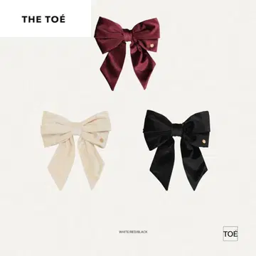 [ THE TOE ] WIES VELOUR RIBBON WHITE 머리핀