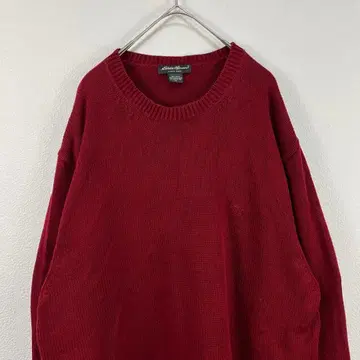 USA 구제 의류 eddie bauer 에디 바우어 코튼 니트 크림슨