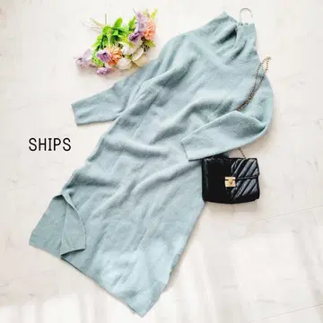 SHIPS*롱 니트 원피스*하이넥*울 포근포근