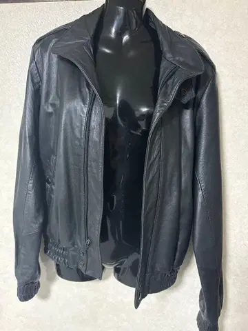 빈티지 골든 베어 블랙 가죽 자켓 38