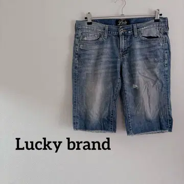 Lucky brand 데님 숏팬츠 하프 팬츠 경미한 데미지 가공