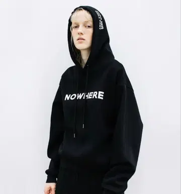 wcj 미착용 새상품 (택 없음) NOWHERE HOODIE 블랙