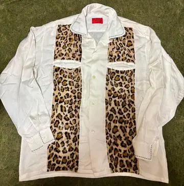 Paradise Vacation 레오파드 로카빌리 L 상당 셔츠