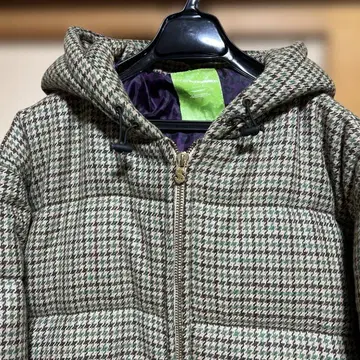 SWAGGER 스와거 체크 무늬 다운 자켓 XXL