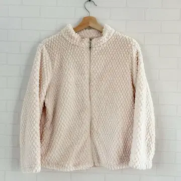 hanahana 크림색 집업 플리스 자켓 여성용 M