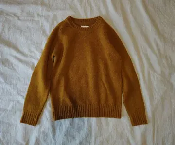 이치 이치 울 니트 머스타드 브라운