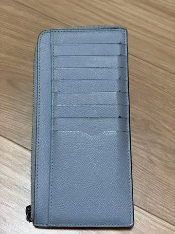 BONAVENTURA 롱 L자 지퍼 지갑 노빌레 가죽 블루린