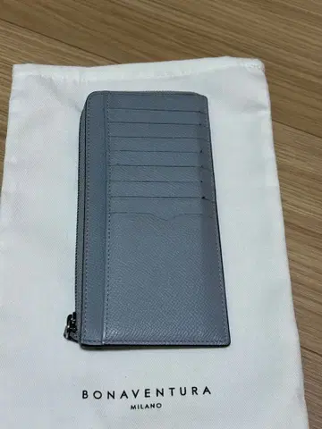 BONAVENTURA 롱 L자 지퍼 지갑 노빌레 가죽 블루린