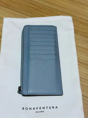 BONAVENTURA 롱 L자 지퍼 지갑 노빌레 가죽 블루린