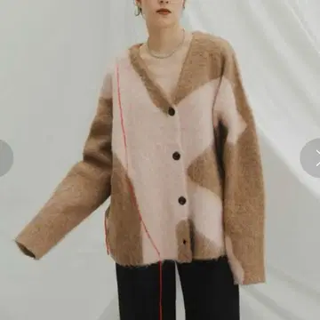 [ KnuthMarf ] accent mohair cardigan