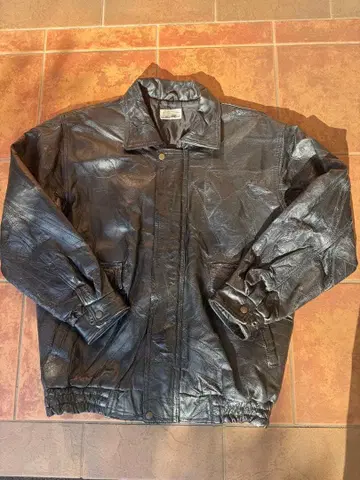 소가죽 블랙 가죽 자켓 빈티지 구제 의류