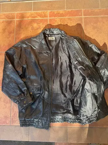 소가죽 블랙 가죽 자켓 빈티지 구제 의류