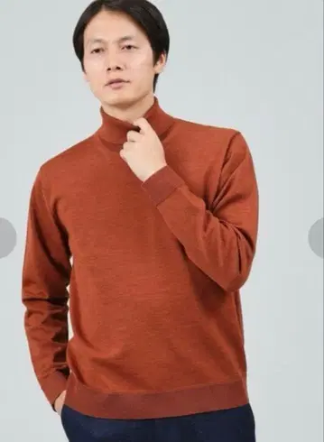 [ 미사용 새상품 ] 다케오 키쿠치 터틀넥 니트 M 브라운