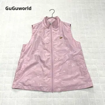 [ 구구 월드 ] 베스트 여성용 자수 로고 개 발자국 핑크 L