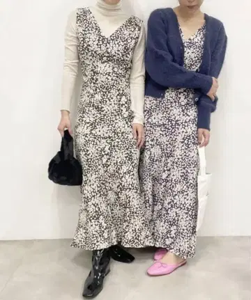 bc 플라워 바이어스 맥시 드레스