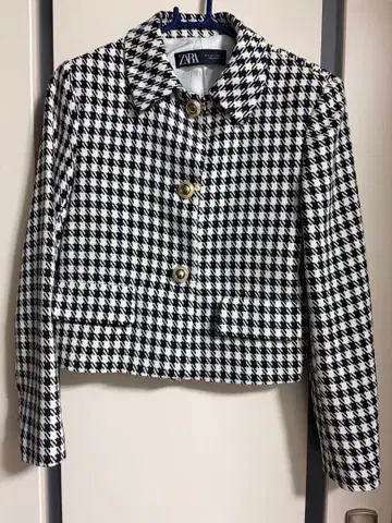 ZARA 하운드 투스 패턴 테일러드 자켓