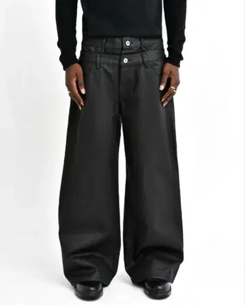asapmode Waxed Stacked Pants S