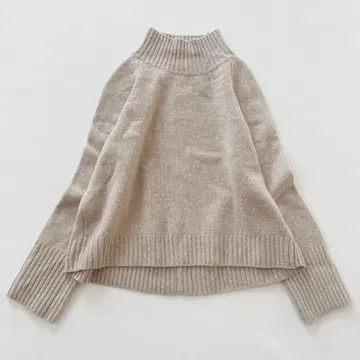 택 포함 미사용 아파트 바이 로리즈 하이넥 울 100% 니트