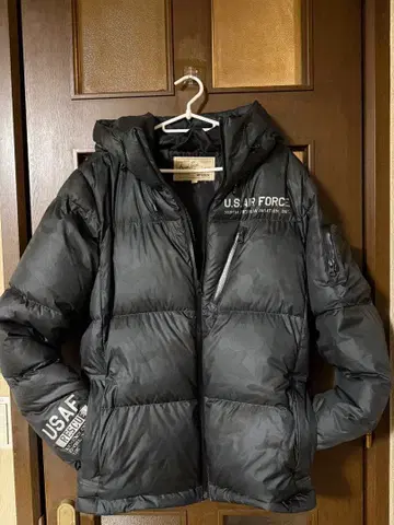 AVIREX U.S. AIR FORCE 다운 자켓 L 그린 카모