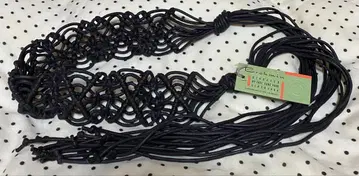 브라흐민 블랙 마크라메 디자인 벨트