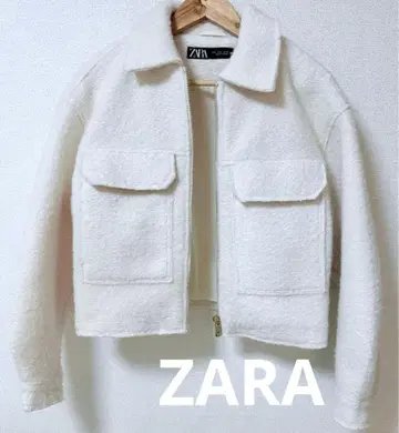 새상품급 [ ZARA 자라 ] 부클레 크롭 자켓 숏 자켓