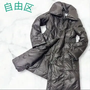 [ 자유구 온워드 카시야마 ] 롱 다운 코트 다크 브라운 40 사이즈