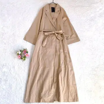 [ NOBLE ] 롱 코트 스프링 자켓 벨트 1개 버튼 베이지