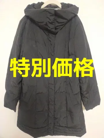 [ 특가 ] 카라 부착 여성용 롱 다운 자켓 블랙