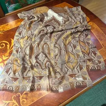 에트로, 페이즐리 무늬 실크 대형 스톨, 새상품급.