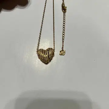 스와로브스키 하트형 골드 도금 목걸이
