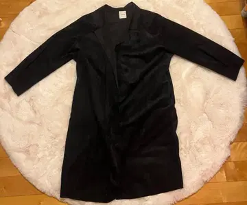 Ameri 스웨이드 롱 코트 블랙