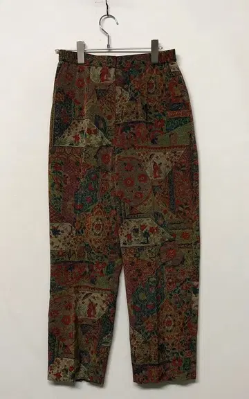 90s 레트로 에스닉 구제 의류 에스닉 패턴 올 패턴 슬랙스 팬츠